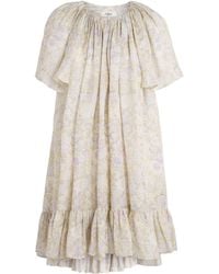 Chloé - Silk Floral Print Mini Dress - Lyst