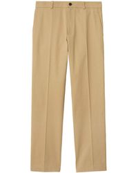 Burberry - Cotton Twill Chinos - Lyst