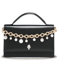McQueen - Leather Skull Top-Handle Bag - Lyst