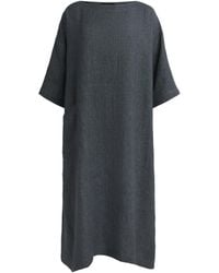 Eskandar - Linen Boat-Neck Midi Dress - Lyst