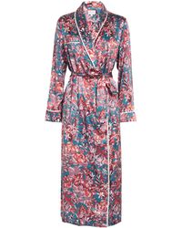 Derek Rose - Silk Floral Night Robe - Lyst