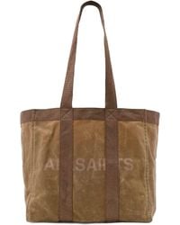AllSaints - Organic Cotton Canvas Layo Tote Bag - Lyst