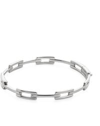 Monica Vinader - Sterling Signature Link Slim Bangle - Lyst
