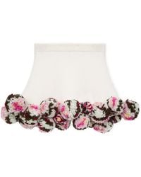 Loewe - X Paula' Ibiza Cotton-Blend Pom-Pom Mini Skirt - Lyst