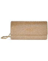 Judith Leiber - Satin Crystal-Embellished Perry Clutch Bag - Lyst