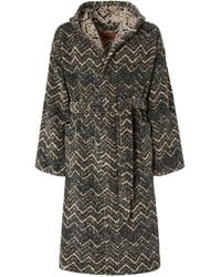 Missoni - Towelling Zigzag Azul Robe - Lyst