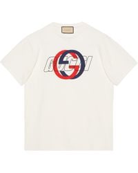 Gucci - Brand-print Crewneck Cotton-jersey T-shirt - Lyst