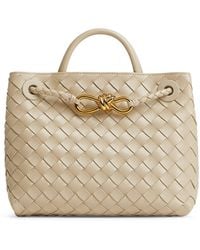 Bottega Veneta - Small Leather Andiamo Top-Handle Bag - Lyst