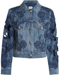 Alice + Olivia - Chloe Denim Jacket - Lyst