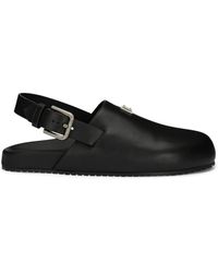 Dolce & Gabbana - Leather Buckled Clogs - Lyst