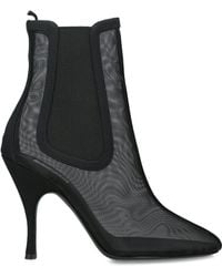 Alaïa - Mesh Heeled Chelsea Boots 100 - Lyst