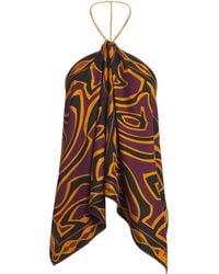 PUCCI - Silk Labirinto Print Chain Blouse - Lyst