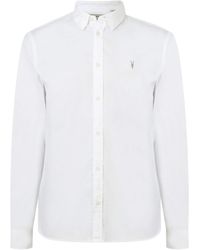 AllSaints - Stretch-Cotton Hawthorne Shirt - Lyst