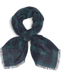 McQueen - Silk Skull Print Scarf - Lyst