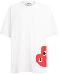 Comme des Garçons - Cotton Oversized Bottom Heart T-Shirt - Lyst