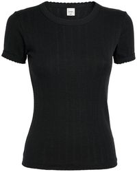 Leset - Slim Fit Pointelle T-Shirt - Lyst