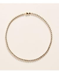 Astrid & Miyu - Plated Heart Tennis Necklace - Lyst