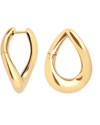 Astrid & Miyu - Gold-plated Silver Molten Hoop Earrings - Lyst