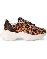 Kurt Geiger - Calf Hair Leopard Starlight Runner Sneakers - Lyst
