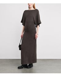 knee length dresses for ladies STAUD MARCEL SILK DRESS SANGRIA main image 0
