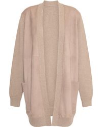 Max Mara - Wool-Cashmere-Suede Cardigan - Lyst