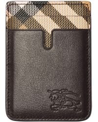 Burberry - Pop Check Magnetic Card Holder - Lyst