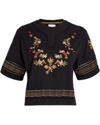 Hayley Menzies - Embroidered Maya T-shirt - Lyst