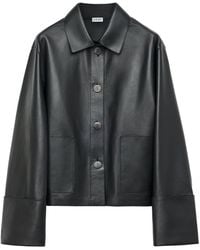 Loewe - Leather Collared Jacket - Lyst