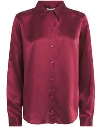 L'Agence - Silk Tyler Blouse - Lyst