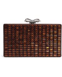 Self-Portrait - Crystal Chainmail Clutch Bag - Lyst