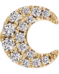 Maria Tash - Diamond Moon Threaded Stud Earring - Lyst