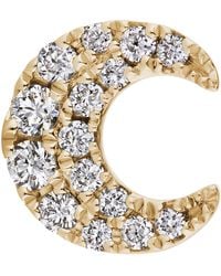 Maria Tash - Diamond Moon Threaded Stud Earring - Lyst