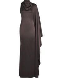 De La Vali - Satin One-Shoulder Odaluna Maxi Dress - Lyst
