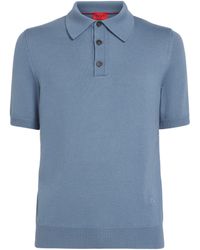 Isaia - Cashmere-Silk Knit Polo Shirt - Lyst