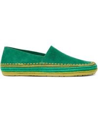 Loewe - X Paula's Ibiza Suede Raffia-Trim Rio Slippers - Lyst