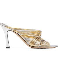 Bottega Veneta - Leather Rana Tubular Mules 90 - Lyst