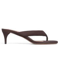 Alaïa - Suede Thong Mules 55 - Lyst