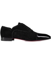 Christian Louboutin - Greggy Chick Patent Velvet Oxford Shoes - Lyst