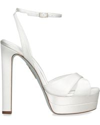 Aquazzura - Satin Divine Plateau Sandals 130 - Lyst