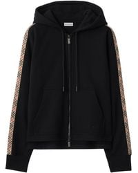 Burberry - Cotton Zip-Up Hoodie - Lyst