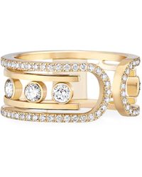 Messika - Yellow Gold And Diamond Move 10th Birthday Ring - Lyst
