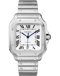 Cartier - Large Steel Santos De Watch - Lyst