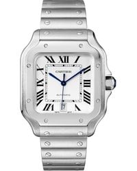 Cartier - Large Steel Santos De Watch 39.8Mm - Lyst