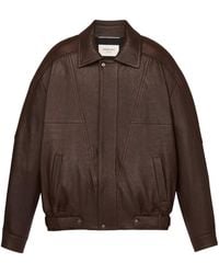 Saint Laurent - Bubbled Leather Jacket - Lyst