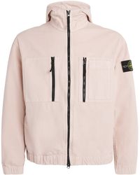 Stone Island - Organic Cotton Ripstop Hooded Overshirt - Lyst