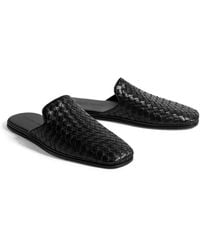 Bottega Veneta - Leather Intrecciato Slippers - Lyst