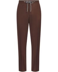 Corneliani - Virgin Wool-Blend Slim Tailored Trousers - Lyst