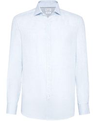 Brunello Cucinelli - Linen Easy Fit Shirt - Lyst