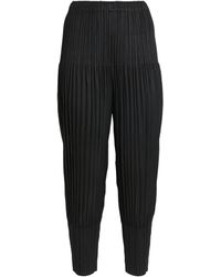Pleats Please Issey Miyake - Pleated Tapered Trousers - Lyst