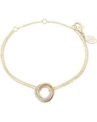 Cartier - Mixed And Diamond Trinity Chain Bracelet - Lyst